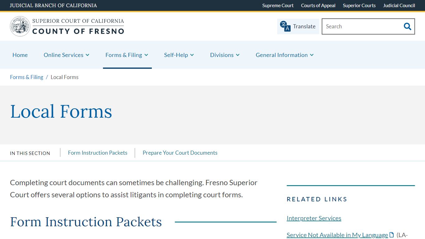 Local Forms | Superior Court of California | County of Fresno